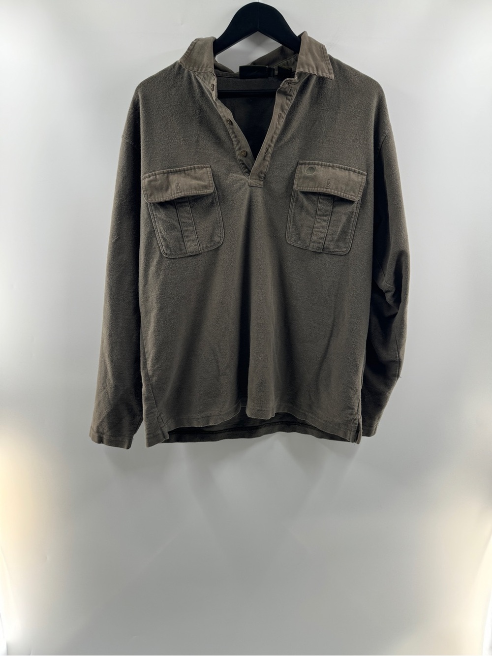 Timberland Brown Pullover Utility Pocket Shirt Men’s Medium